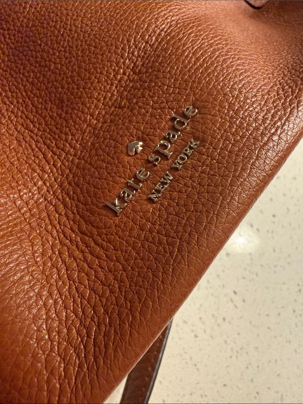 kate spade Brown Pebbled Leather Hobo Shoulder Bag - Picture 2 of 7